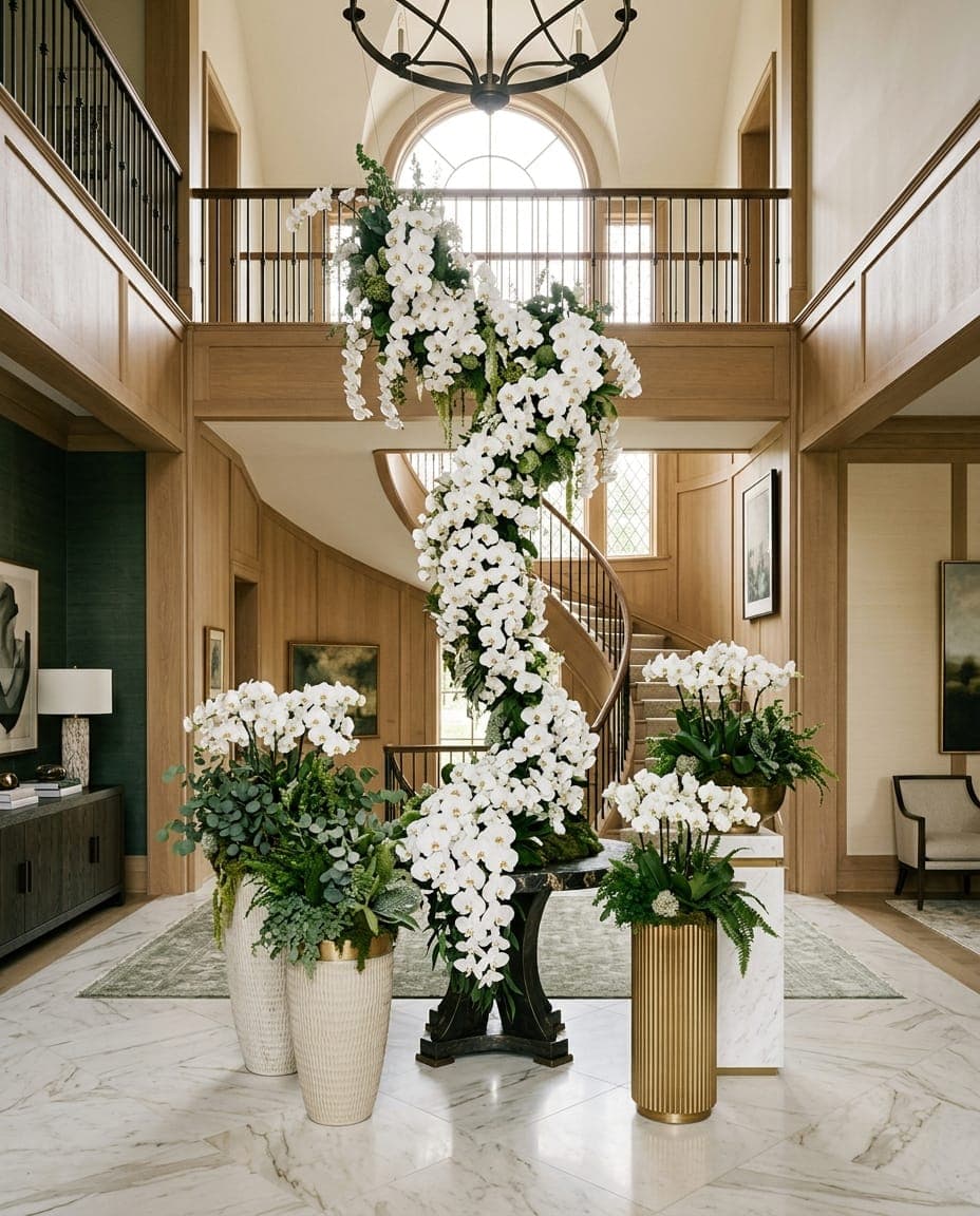 Estate orchid collection styling